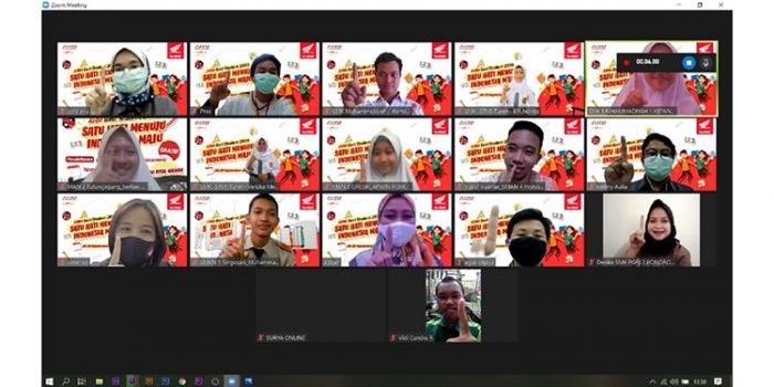 Beberapa peserta yang lolos seleksi New AHM Best Student 2020. (foto: ist).