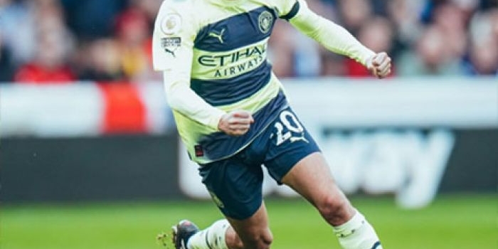 Bernardo Silva cetak gol pembuka City atas Nottingham pada pekan ke-24 Liga Inggris. 