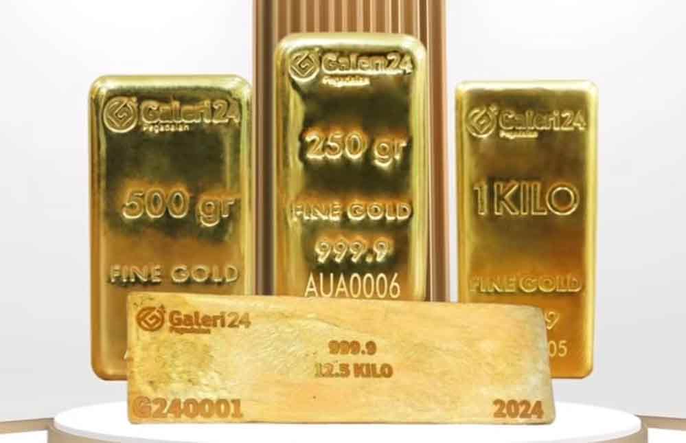 Harga emas Galeri24 alami lonjakan signifikan. Foto: Galeri24.