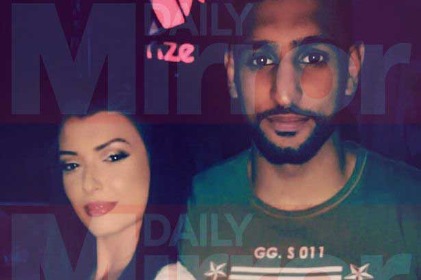 Amir Khan dan Bia Hannides. foto: mirror.co.uk