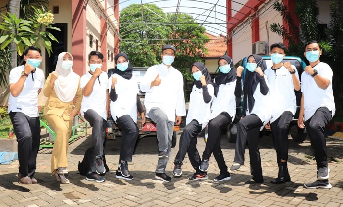 Wali Kota Pasuruan Gus Ipul usai melakukan senam caring bersama para ASN.