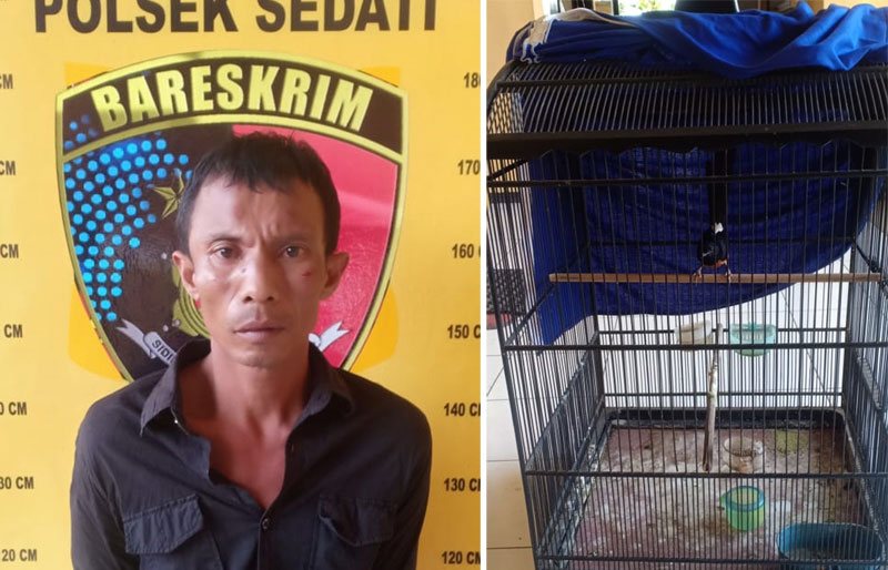 Sudiono diamankan beserta barang bukti.