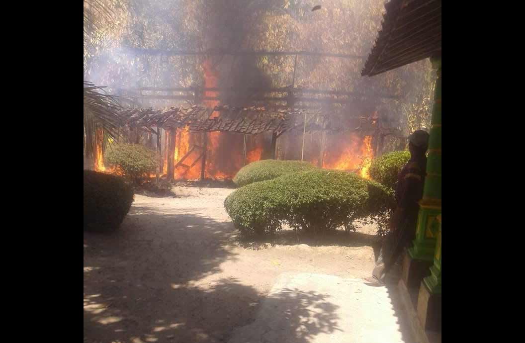 Kondisi api saat melahap rumah Mahmud.