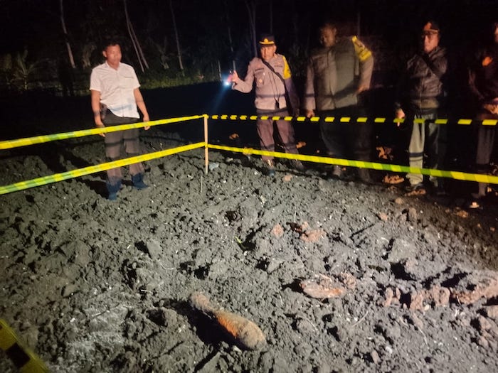 Lokasi penemuan bom jenis mortir di proyek Jalur Lintas Selatan, Blitar