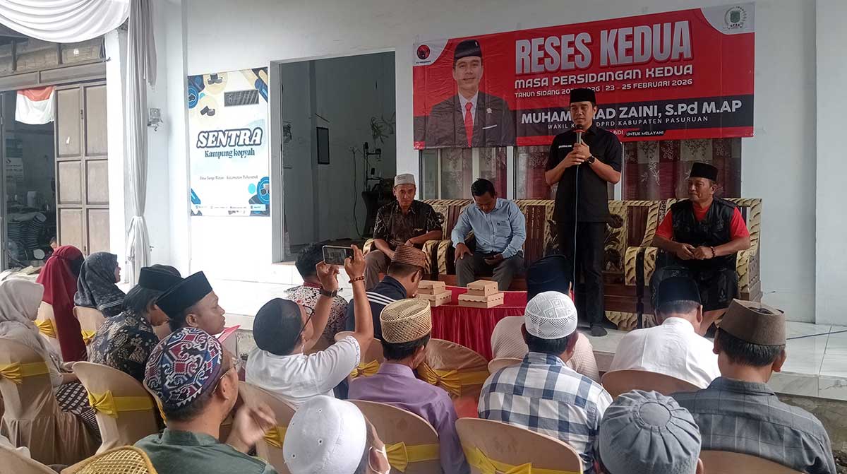 Wakil Ketua DPRD Kabupaten Pasuruan, Muhamad Zaini atau yang akrab disapa Mas Zaini, saat menggelar Reses II di Desa Sungiwetan, Kecamatan Pohjentrek.