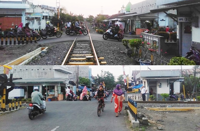 Perlintasan sebidang KA.