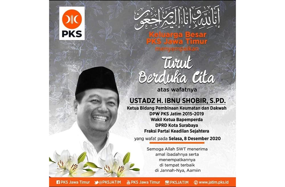 Almarhum Ibnu Shobir, Anggota DPRD Surabaya. foto: ist.