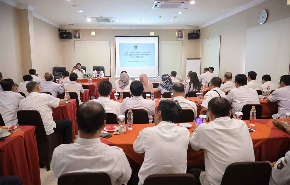 Rapat koordinasi yang digelar Kesbangpol Kota Kediri. Foto: Ist