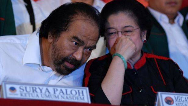 Megawati Soekarnoputri dan Surya Paloh. Foto: nonstop-online.com 