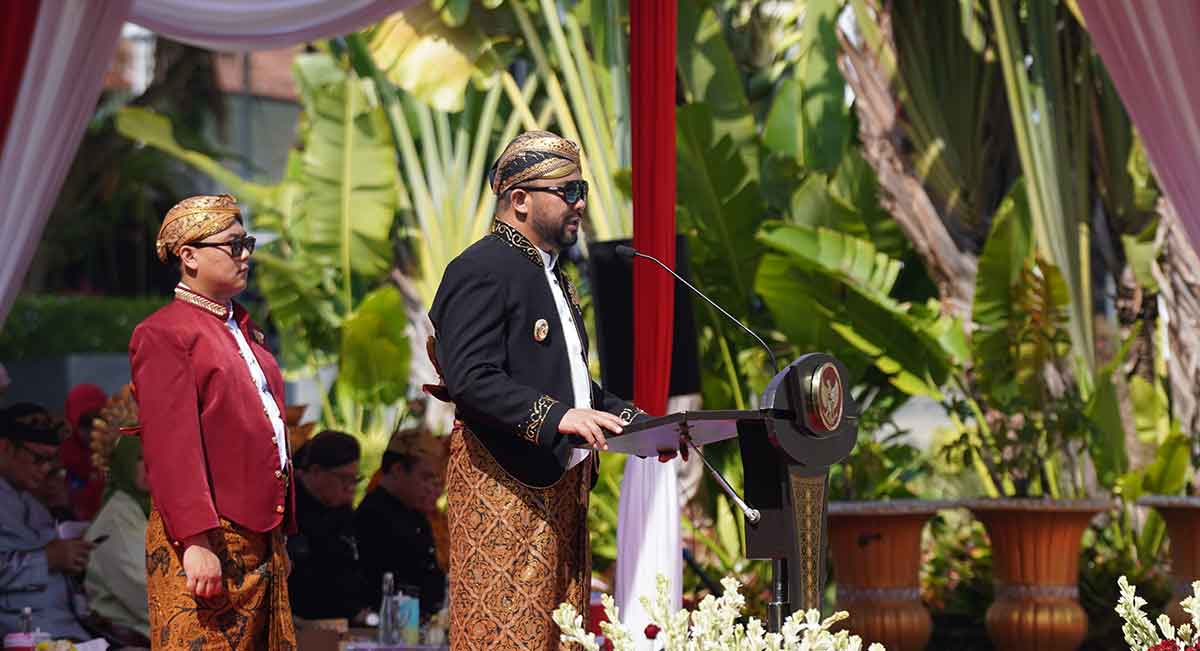 Wakil Wali Kota Batu saat memberi sambutan dalam upacara peringatan Sumpah Pemuda ke-97.