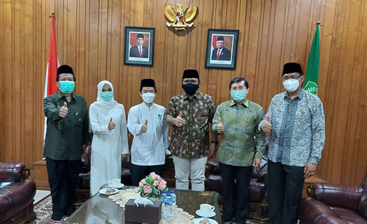Jajaran Pengurus Pusat IPHI saat bersilaturahmi ke kantor Menteri Agama Yaqut Cholil Qoumas, Rabu (16/6/2021).