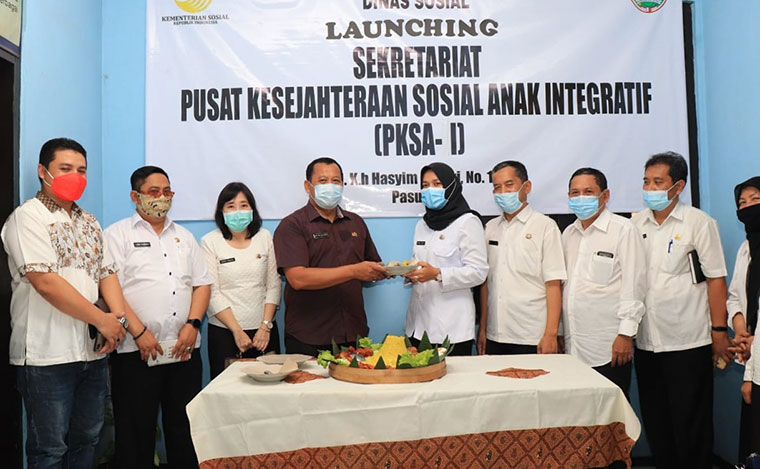 Launching Sekretariat PKSA-I oleh Kepala Dinas Sosial Kota Pasuruan Heri Sujatmiko, Rabu (31/3) kemarin.