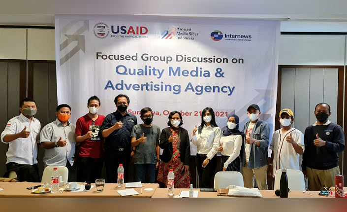 AMSI Jatim saat menggelar Focused Group Discussion (FGD) on Quality Media and Advertising Agency.