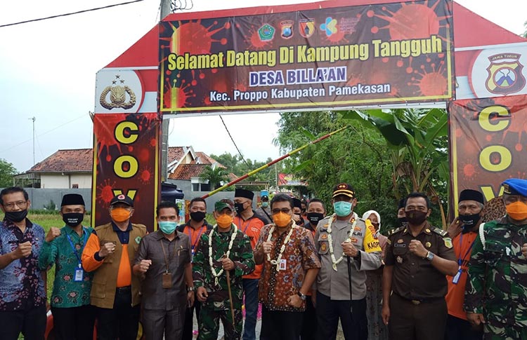 Perang Dengan Covid-19, Kapolres Pamekasan Resmikan Kampung Tangguh