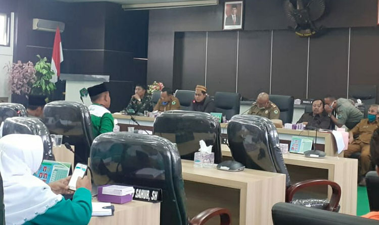 PAC GP Ansor Tlanakan saat audiensi ke Kantor DPRD Kabupaten Pamekasan.