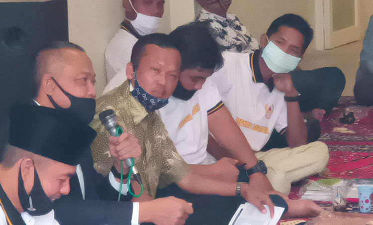 H. Syafiuddin, S.Sos., saat memaparkan pentingnya penguatan dan pemahaman Empat Pilar Kebangsaan, Senin (29/6/2020).
