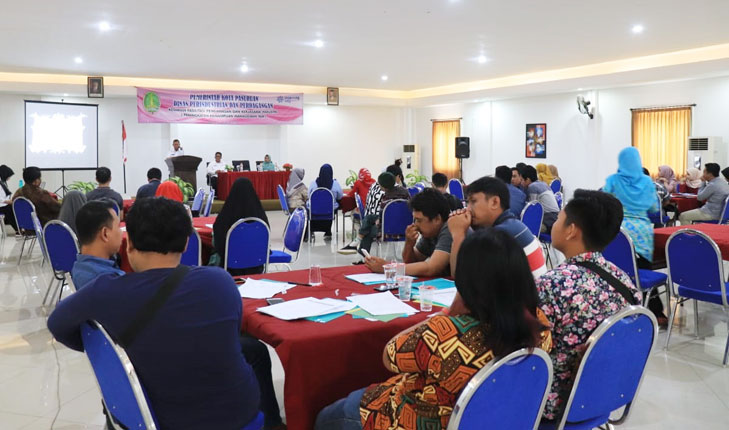 Suasana pelatihan manajemen bagi pelaku IKM yang digelar Disperindag Kota Pasuruan.