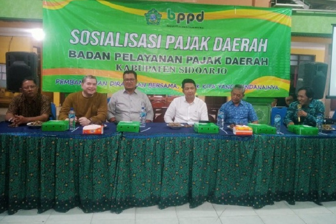 Acara sosialisasi pajak yang digelar BPPD Sidoarjo di salah satu kelurahan. Foto: Ist.