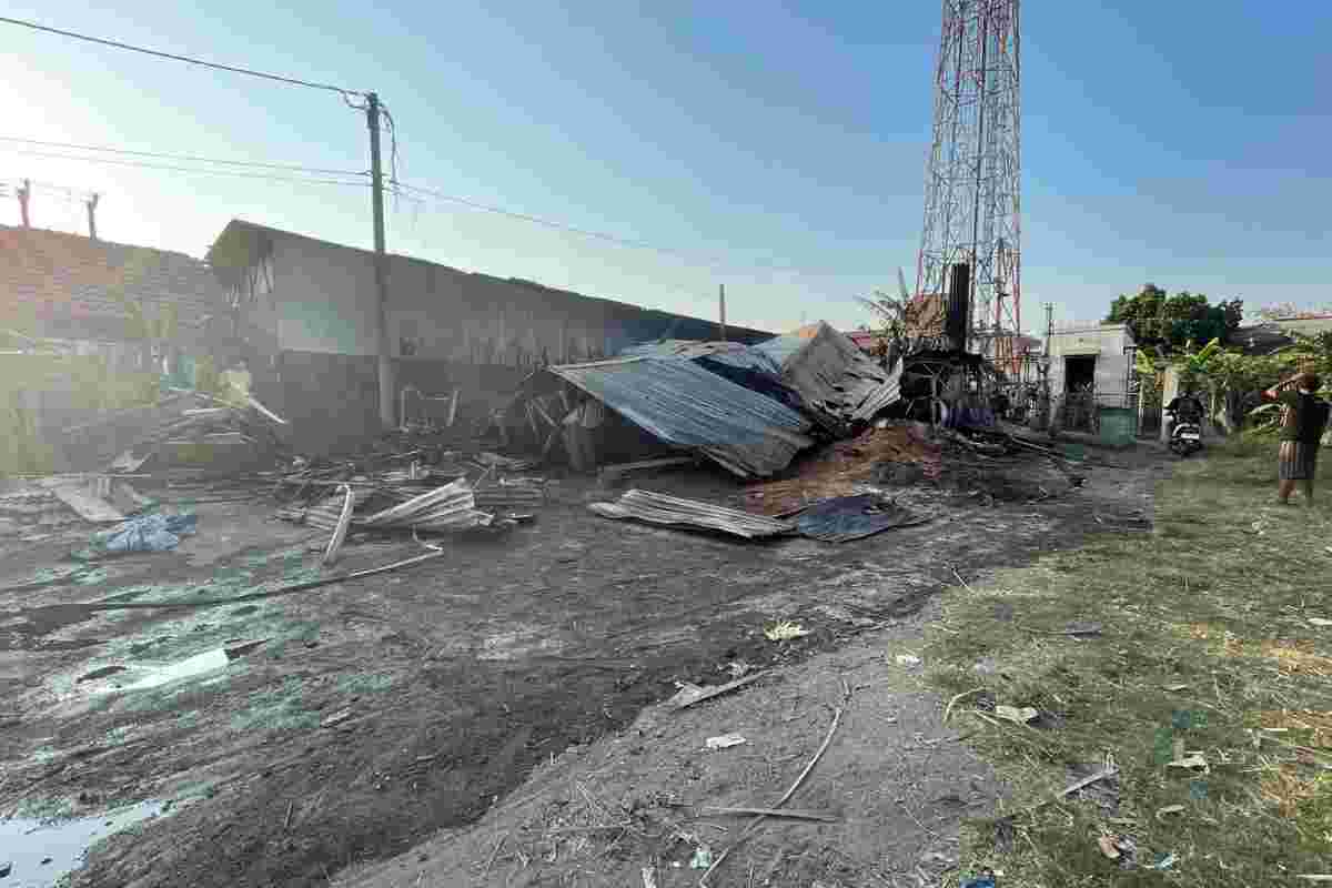 Lokasi home industri tahu Sumedang di Sidoarjo yang terbakar, Senin (30/10/2023)