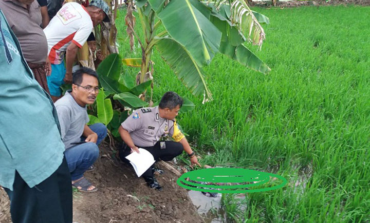 Petugas Polsek Dukun ketika melakukan olah TKP dan mengevakuasi korban. foto: ist.