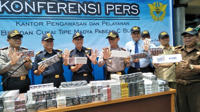 Bea Cukai Blitar Musnahkan Rokok Ilegal Senilai 2 M