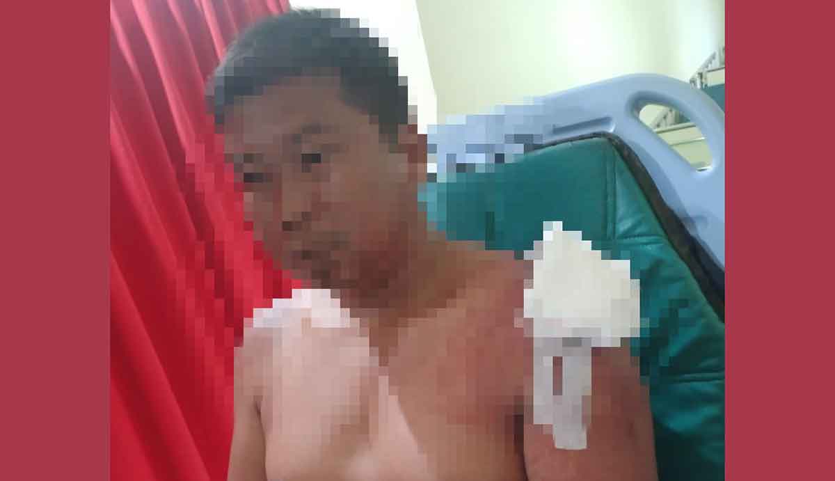 Korban pembacokan di Blitar.