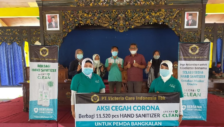 PT VCI Bantu 11.520 Botol Hand Sanitizer untuk Masyarakat Bangkalan