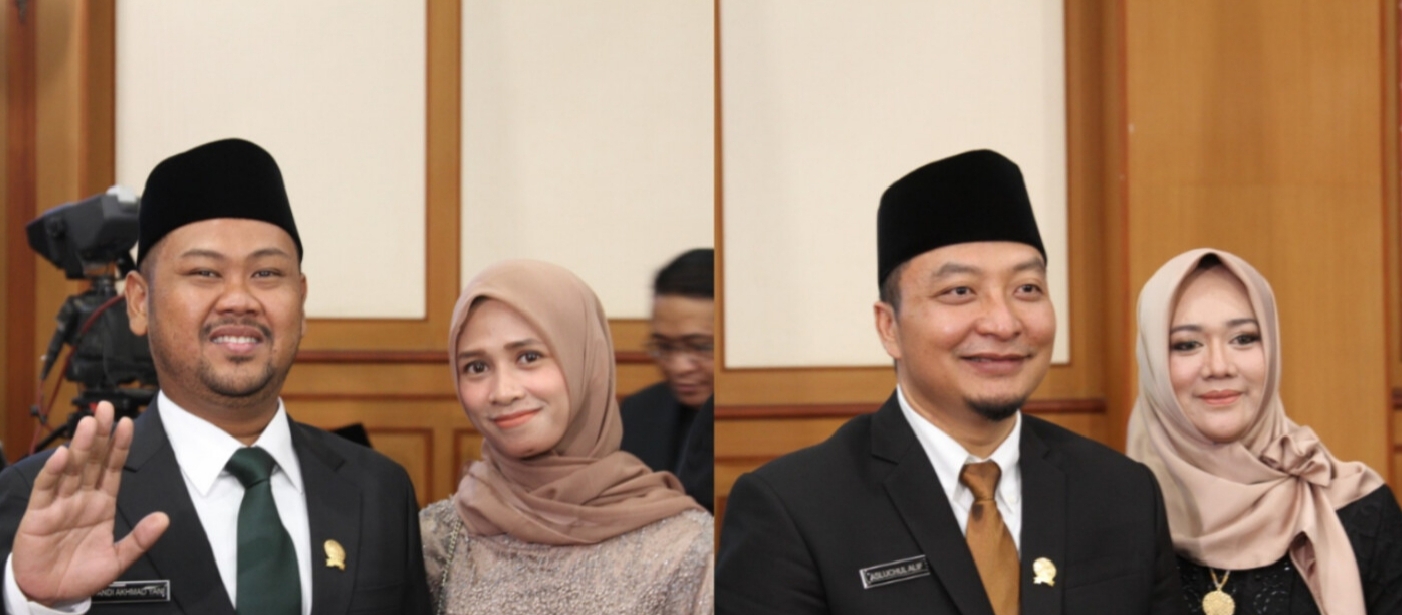 (Dari kiri)Yani didampingi istri dan Alif didampingi isti. FOTO: ist.