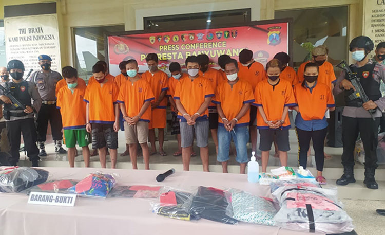 Tersangka kejahatan yang ditangkap polisi. (foto: ist)