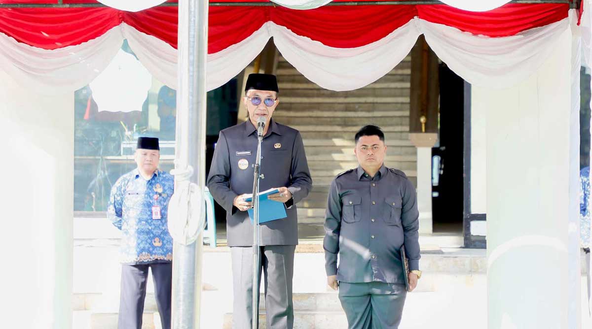 Bupati Pamekasan ketika berpidato saat memperingati Harkitnas atau Hari Kebangkitan Nasional tahun ini.