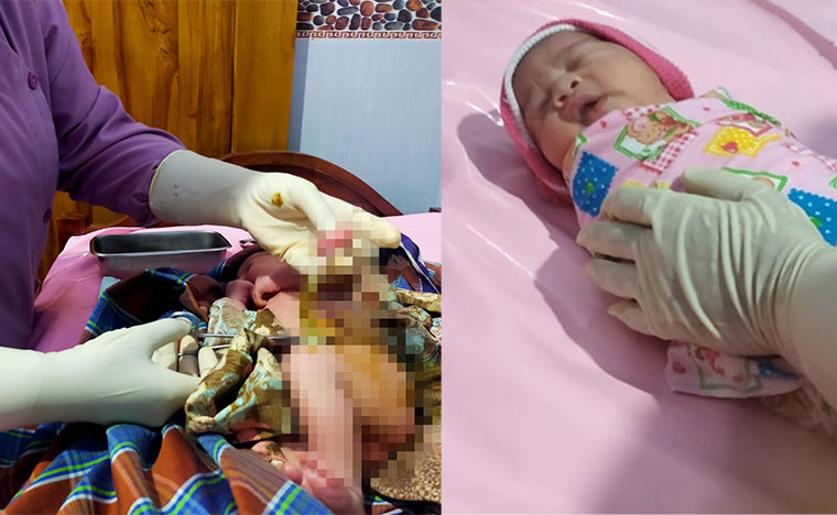 Bayi baru lahir yang ditemukan warga.