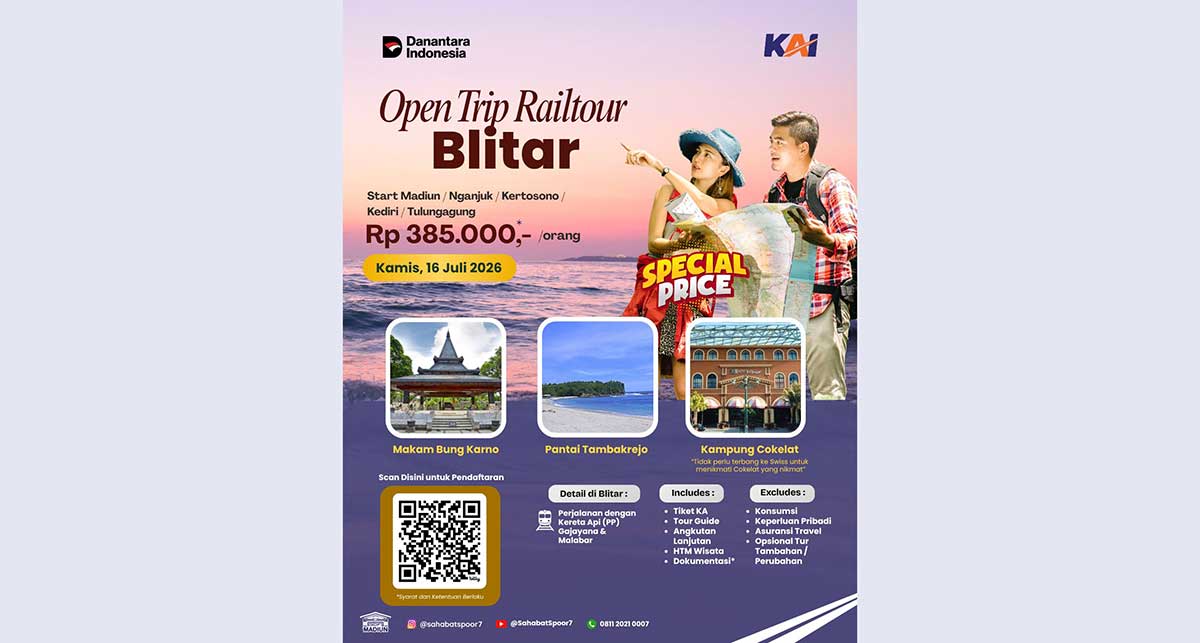 Wisata edukasi Kampung Cokelat Blitar yang menjadi salah satu destinasi Rail Tour KAI.