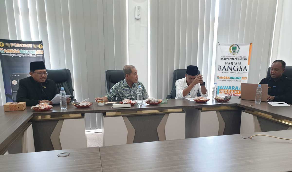 Anggota Komisi III DPRD Kabupaten Pasuruan saat podcast bersama BANGSAONLINE dalam program Jawara atau akronim dari Jagongan Wakil Rakyat.