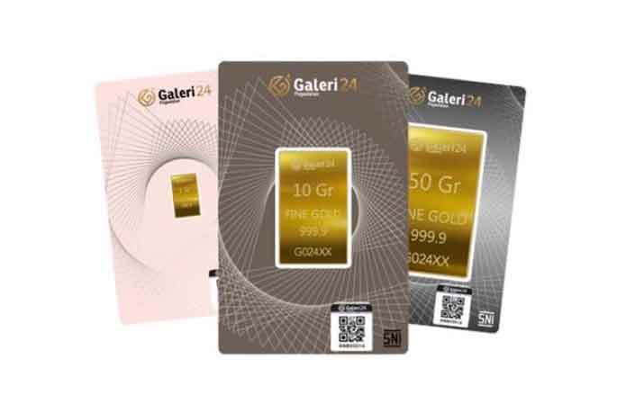 Simak daftar harga emas Galeri24 hari ini. Foto: Galeri24.