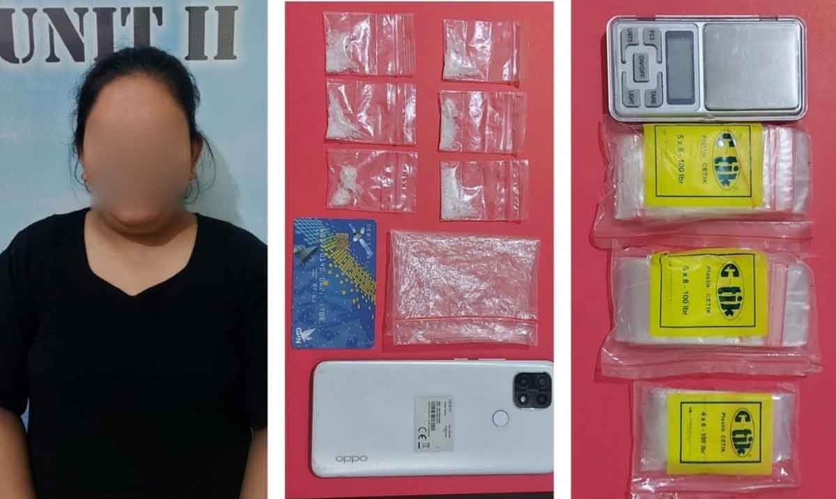 Tersangka bersama barang bukti yang diamankan petugas dari Polres Jombang.