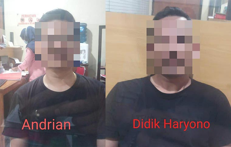 Tersangka AW dan DH.