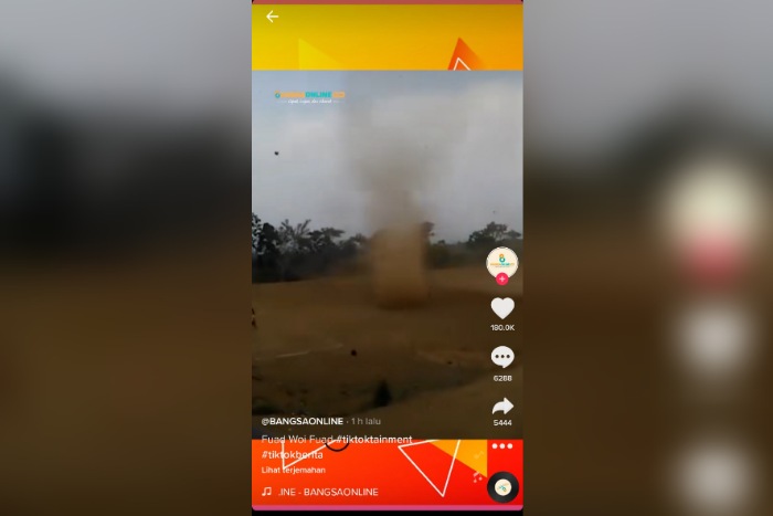 Tangkapan layar dari akun tiktok bangsaonline