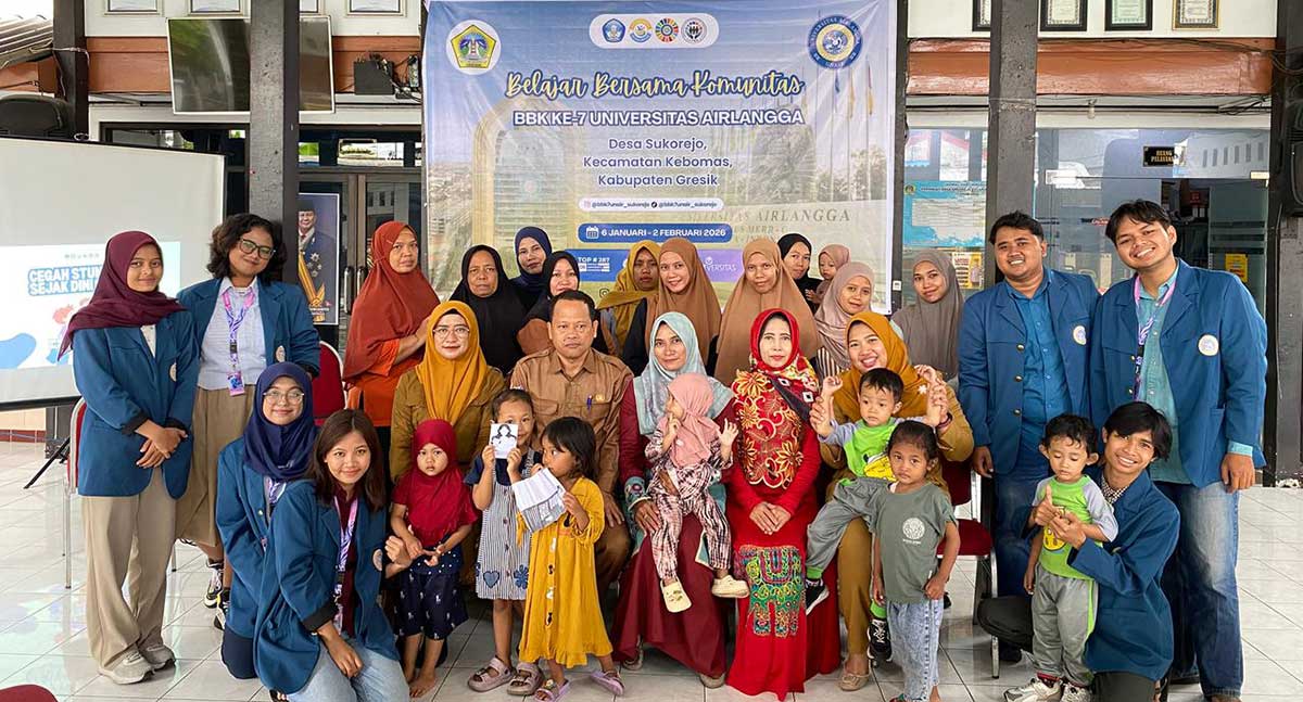 KKN di Gresik, Mahasiswa Unair Launching Si Pejo dan Edukasi Stunting
