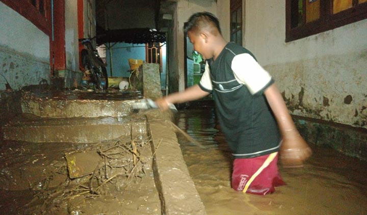 Salah satu titik di Kabupaten Jember yang diterjang banjir.