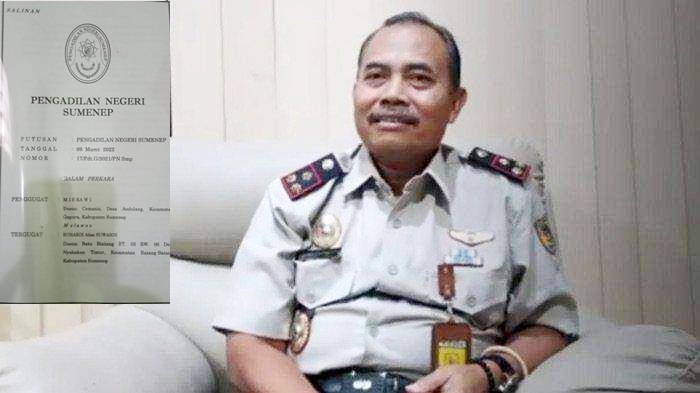 Kepala BPN sumenep, Agus Purwanto A Tnh, SH, MH. inzet: Putusan Pengadilan Negeri Sumenep tanggal 09 Maret 2022 No. 17/Pdt .G/2021/PN Sumenep.