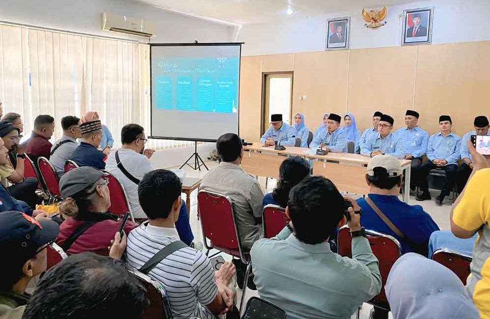 Perumda Tugu Tirta Kota Malang saat sosialisasi menjelang perayaan hari raya Nyepi dan Idulfitri. (Ist)