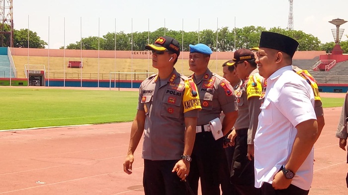 Kapolresta Sidoarjo Cek Kesiapan di GOR Jelang Istighotsah Kubro