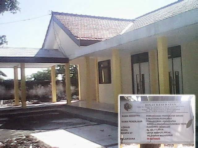 Puskesmas Trowulan ketika dalam pembangunan.