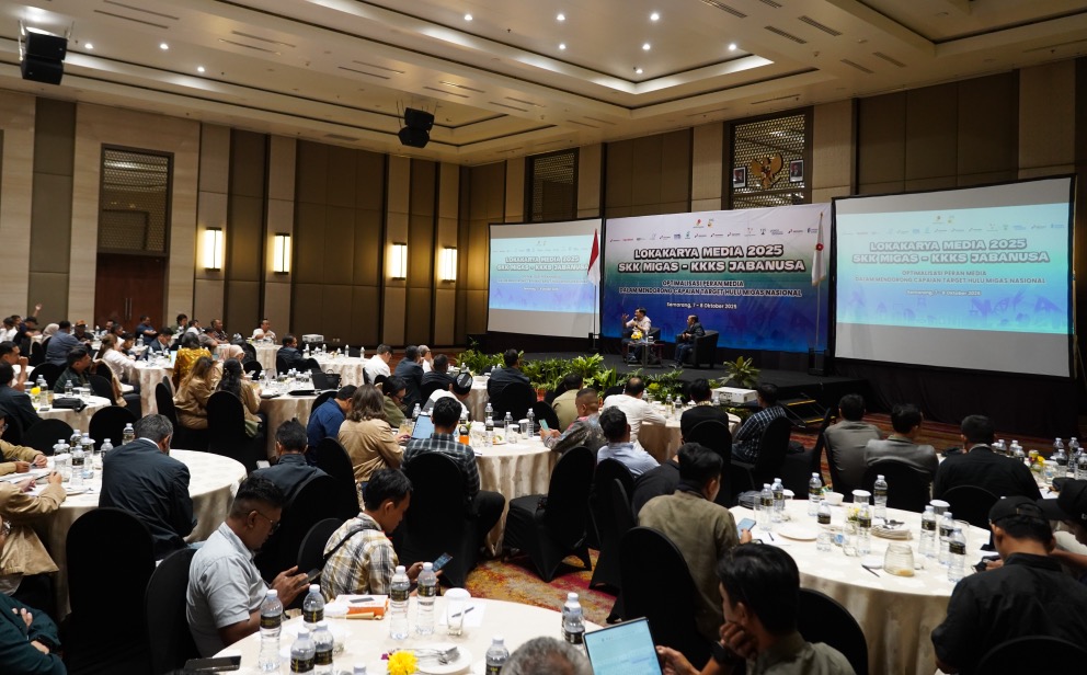 Workshop membahas masa depan media lokal yang menjadi salah satu rangkaian acara dalam Lokakarya Media 2025 SKK Migas - KKKS Jabanusa.