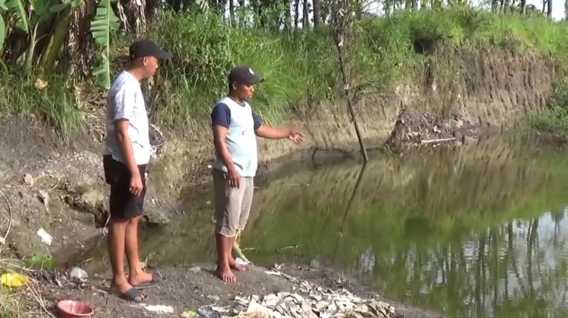 TKP bekas tambang galian C tempat korban tenggelam hingga ditemukan meninggal dunia