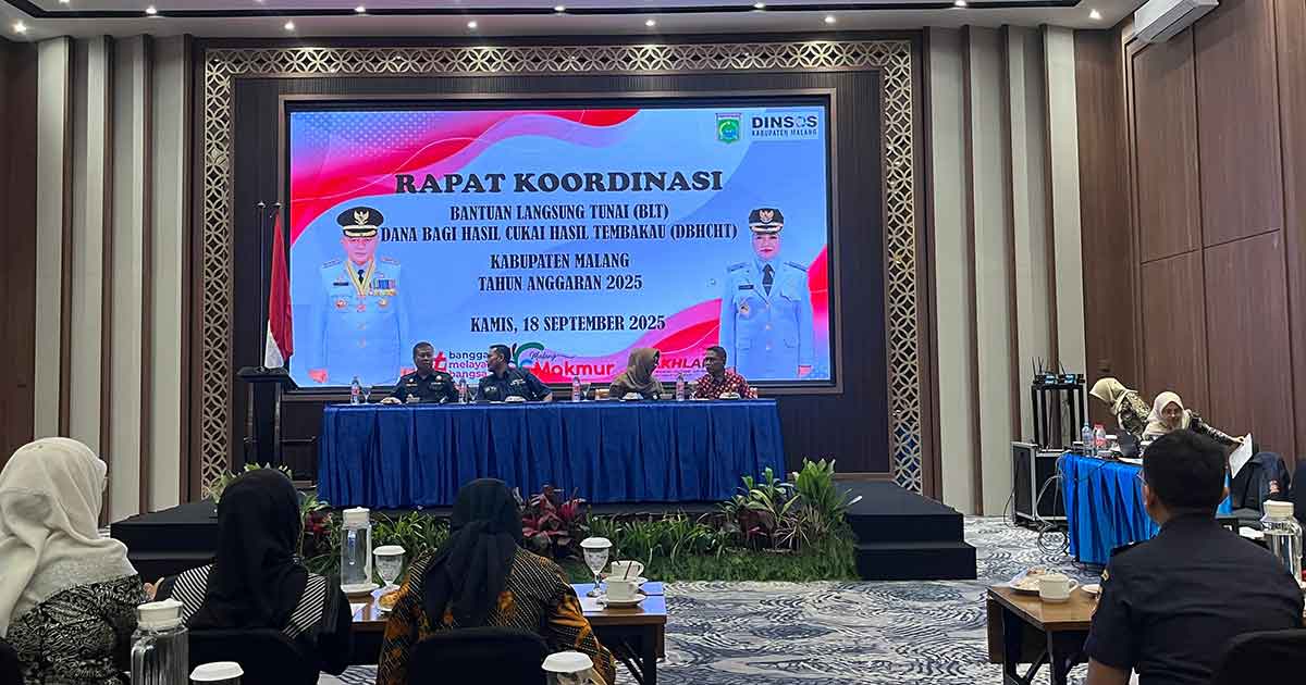 Rapat Koordinasi BLT DBHCHT di Kabupaten Malang.