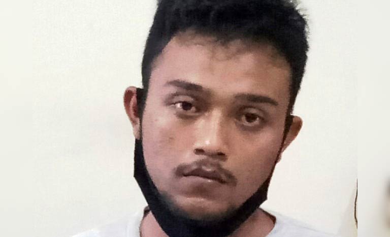 Rizal, warga Turus Kediri yang ditangkap polisi.
