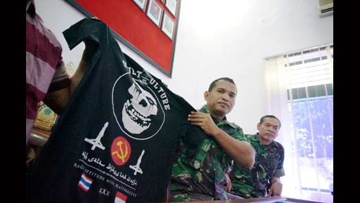 Kaos yang diamankan petugas Kodim Jombang