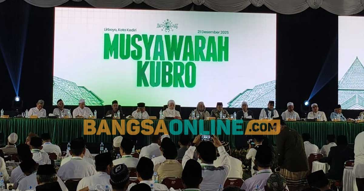 Musyawarah Kubro dalam rangka meneguhkan keutuhan Jam’iyyah NU di Ponpes Lirboyo, Kota Kediri. Foto: MUJI HARJITA/BANGSAONLINE 