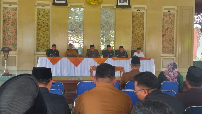 Rapat Laporan Keterangan Pertanggungjawaban (LKPJ) Tahun Anggaran 2025 dalam rapat paripurna di Pendopo Ronggosukowati, Selasa (31/3/2026).